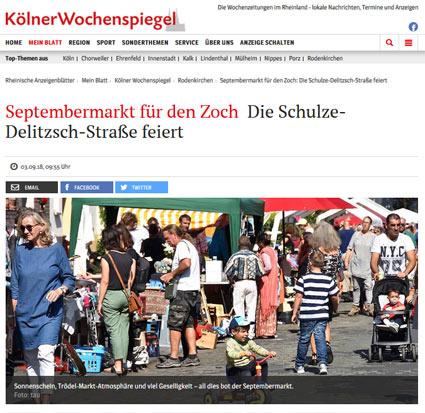 03.09.2018:
Septembermarkt für den Zoch - Die Schulze-Delitzsch-Straße feiert
